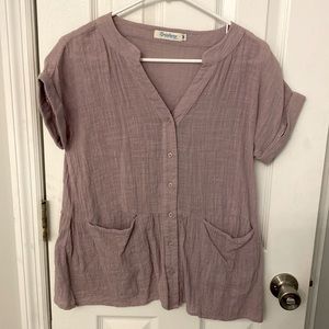 Lavender peplum top